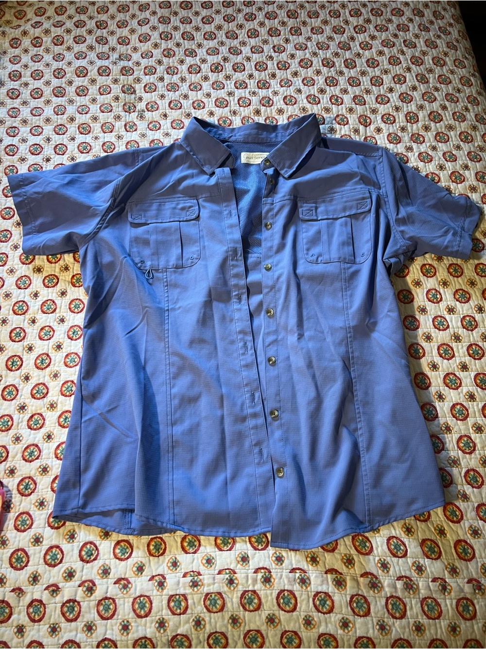 Gander Mountain Guide Series Periwinkle Blue lightweight button down size XL